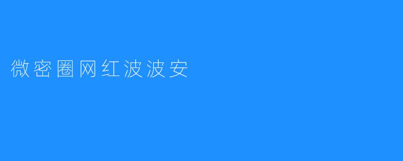 微密圈网红波波安
