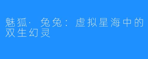 魅狐·兔兔:虚拟星海中的双生幻灵